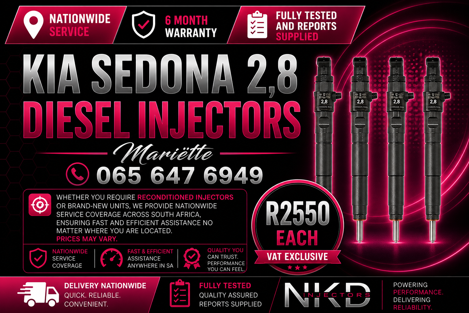 Let us help you Kia Sedona 2.8 injectors - Private Seller Let us help you Kia Sedona 2.8 injectors - Private Seller