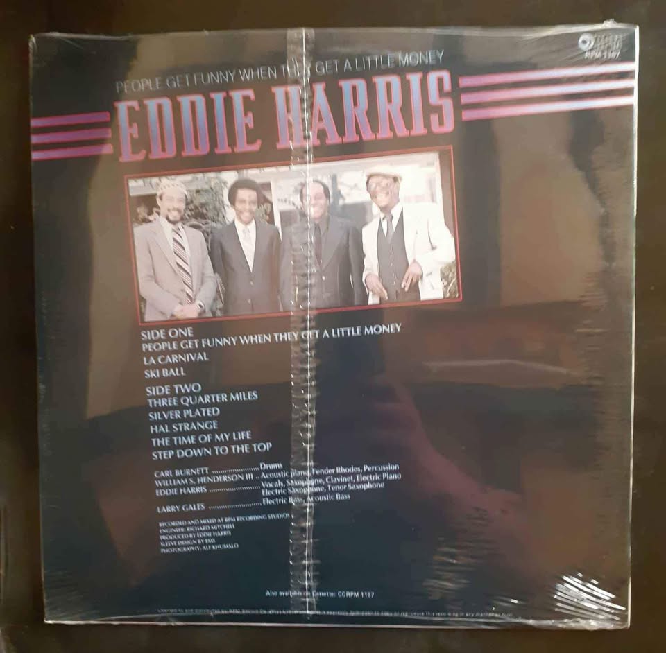 Eddie Harris - People Get Funny When They Get A Little Money LP Record