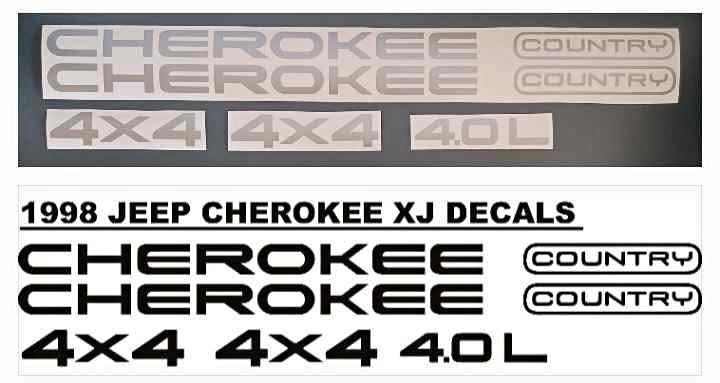 1997 Jeep Cherokee XJ stickers decals sets - Private Seller