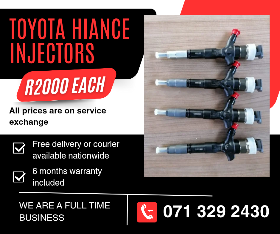 TOYOTA HIANCE INJECTORS FOR SALE WITH WARRANTY INCLUDED - Private Seller TOYOTA HIANCE INJECTORS FOR SALE WITH WARRANTY INCLUDED - Private Seller