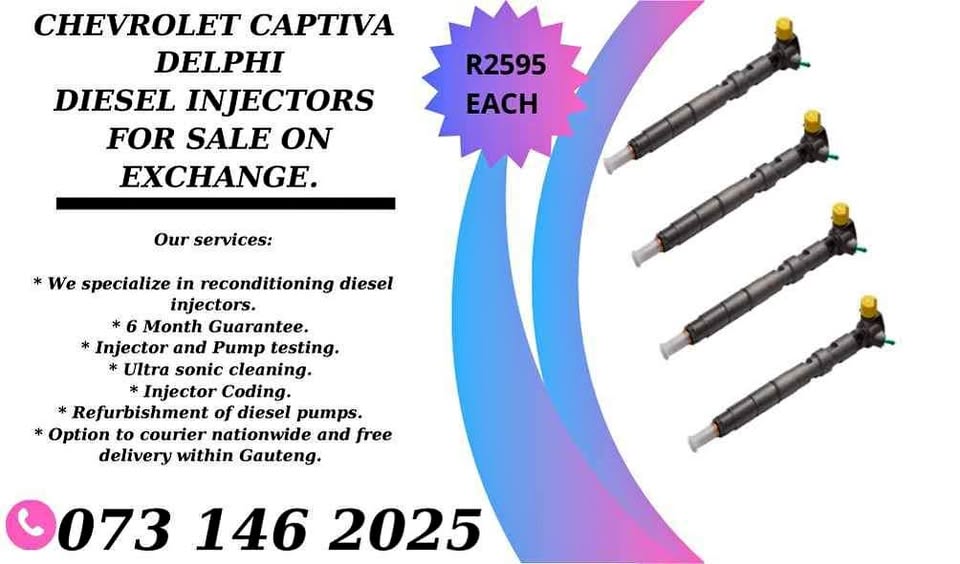 Chevrolet Captiva Diesel Injectors for sale on exchange or to recon your own with 6months warranty - Private Seller Chevrolet Captiva Diesel Injectors for sale on exchange or to recon your own with 6months warranty - Private Seller