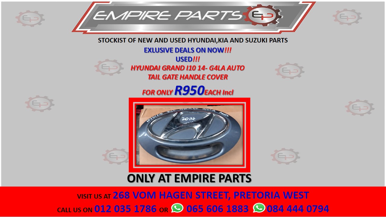 HYUNDAI GRAND I10 14- G4LA AUTO TAILGATE HANDLE COVER - Private Seller HYUNDAI GRAND I10 14- G4LA AUTO TAILGATE HANDLE COVER - Private Seller