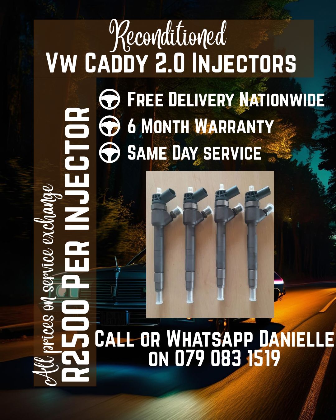 VW CADDY 2.0 INJECTORS FOR SALE WITH WARRANTY INCLUDED - Private Seller VW CADDY 2.0 INJECTORS FOR SALE WITH WARRANTY INCLUDED - Private Seller