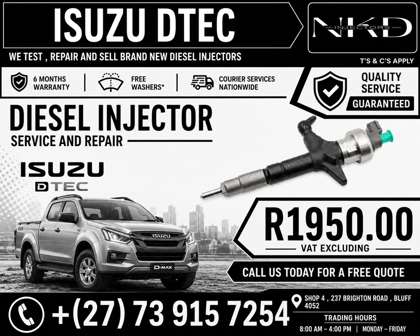 For_A_Isuzu_Dtec_Injectors - Private Seller For_A_Isuzu_Dtec_Injectors - Private Seller