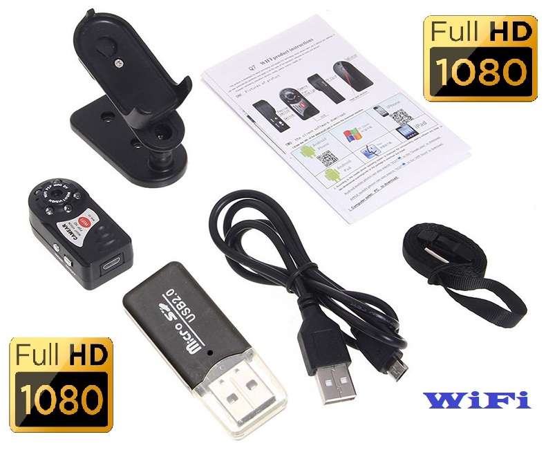 WiFi Mini Hidden Spy Camera, Portable NVR WiFi Q7 P2P Miniature Spy DVR Camera.