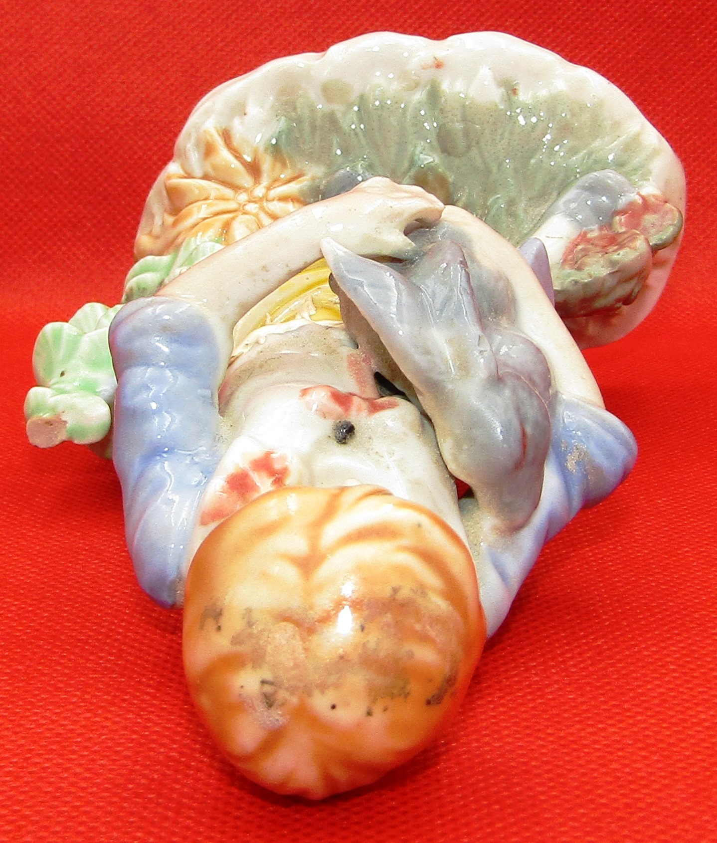 Girl with Rabbit Porcelain Figurine - flawed