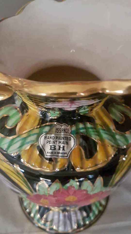1950s Genuine French Valluris Statement Sculptured Vase, 1950s Genuine French Valluris Statement Sculptured Vase,