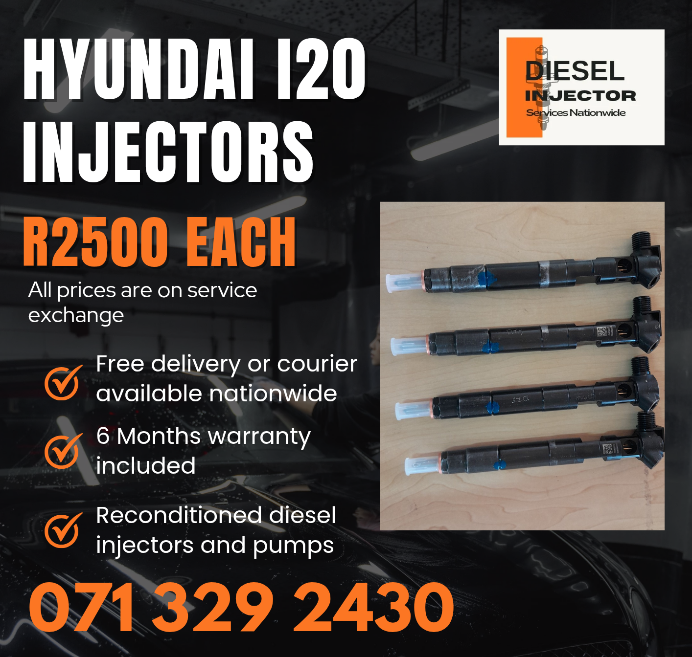 HYUNDAI I20 INJECTORS FOR SALE WITH WARRANTY INCLUDED - Private Seller HYUNDAI I20 INJECTORS FOR SALE WITH WARRANTY INCLUDED - Private Seller