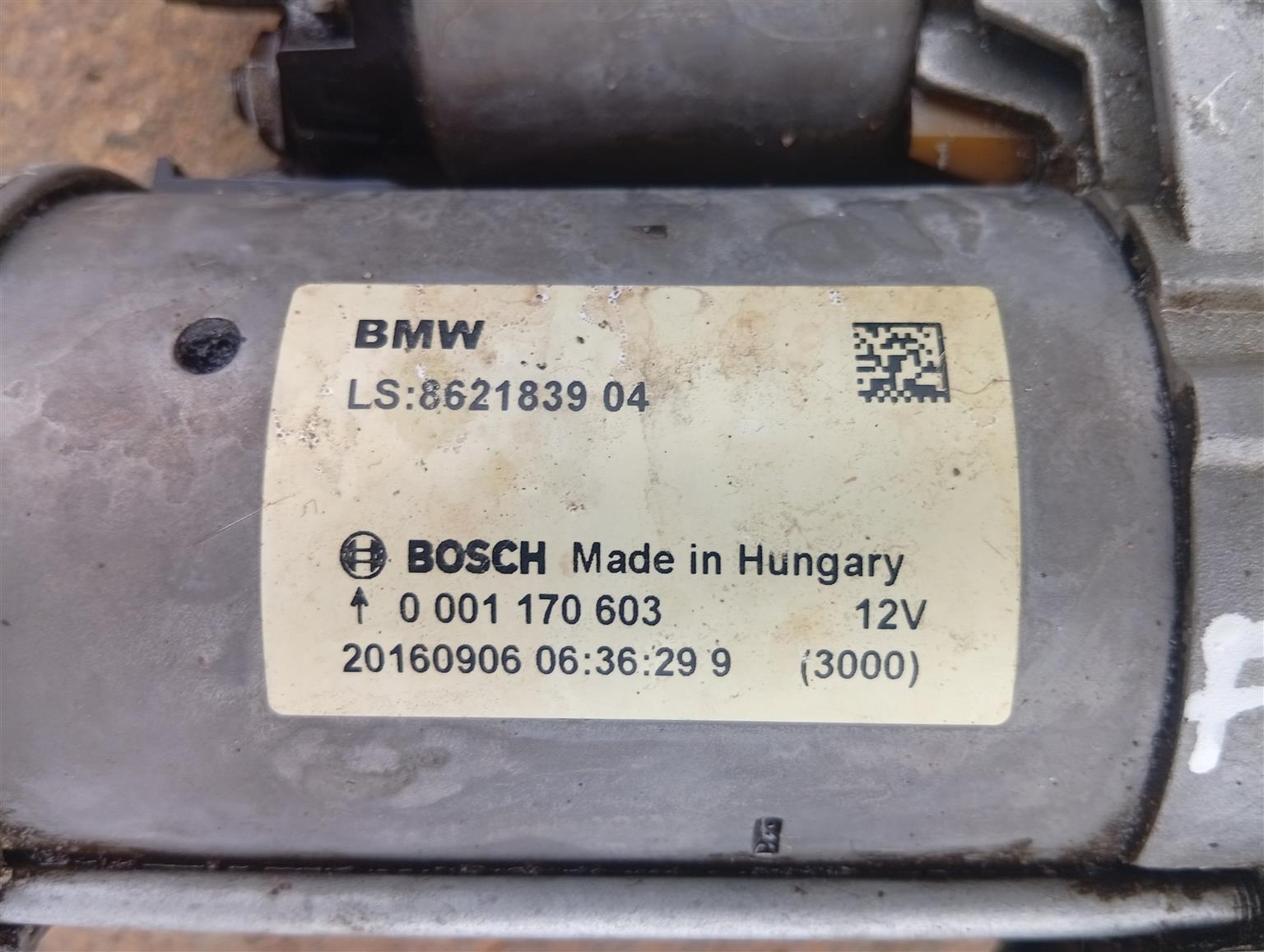 2012-2019 Bmw 1, 2, 3, 4, 5, 6, 7, X3, X4 Starter Starter F10 f20 f30 86218390 - Private Seller 2012-2019 Bmw 1, 2, 3, 4, 5, 6, 7, X3, X4 Starter Starter F10 f20 f30 86218390 - Private Seller