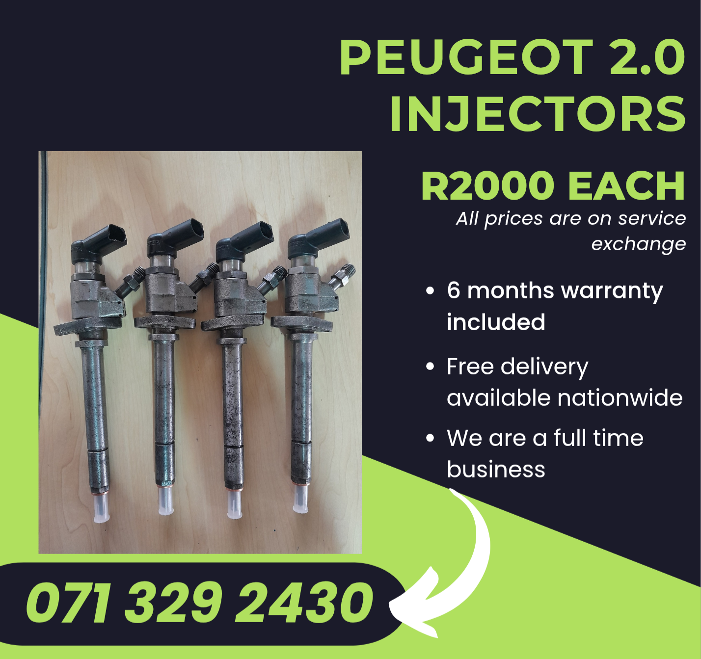 PEUGEOT 2.0 INJECTORS FOR SALE WITH WARRANTY - Private Seller PEUGEOT 2.0 INJECTORS FOR SALE WITH WARRANTY - Private Seller