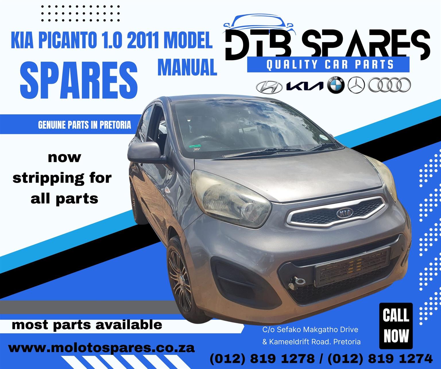Kia Picanto 1.0 2011 model manual STRIPPING for Spare PARTS - Private Seller Kia Picanto 1.0 2011 model manual STRIPPING for Spare PARTS - Private Seller