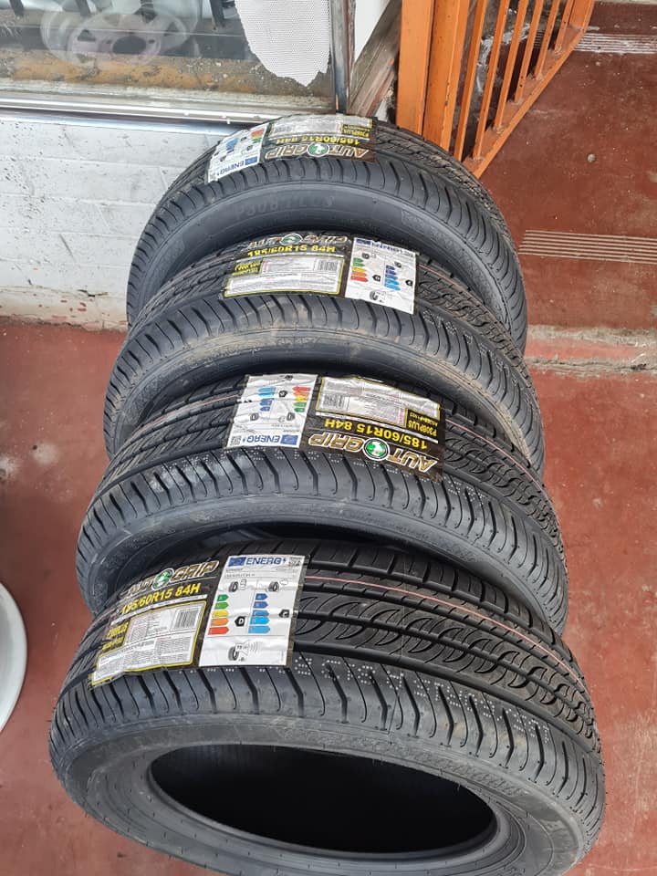 4x185/60/15  Autogrip tyres Brand new fitted and balanced
