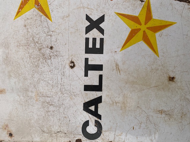 Enamel Sign Caltex 5 Star.