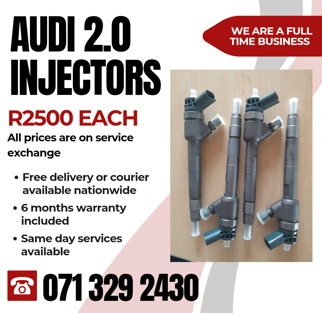 AUDI 2.0 INJECTORS WITH WARRANTY INCLUDED