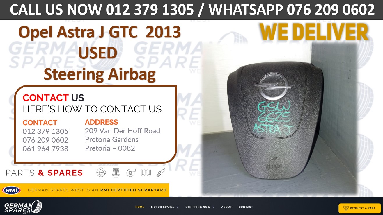OPEL ASTRA J GTC USED STEERING AIRBAG FOR SALE - Private Seller