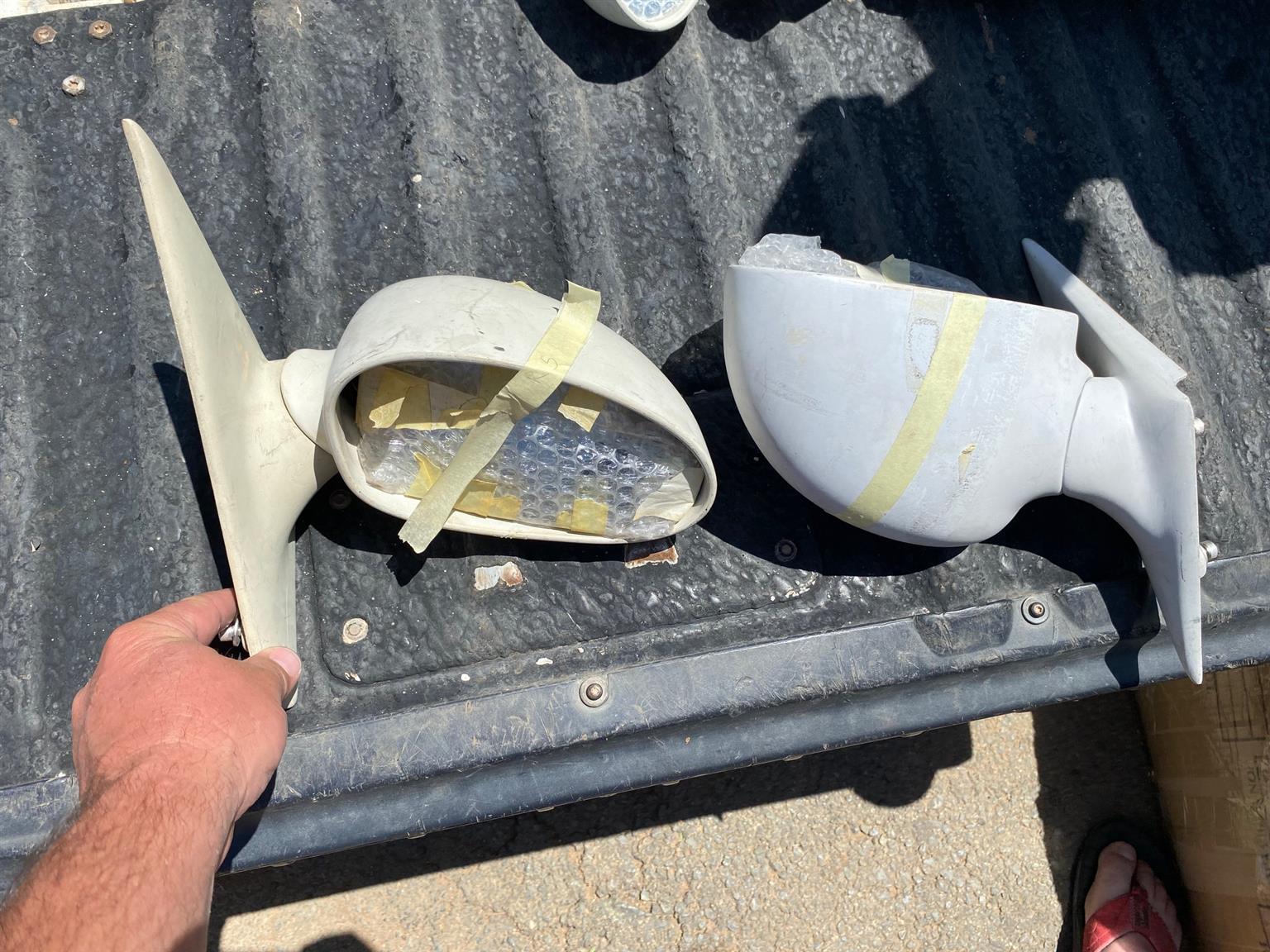Door mirrors Fibreglass Fiberglass  2 sets of 1 left and right. - Private Seller