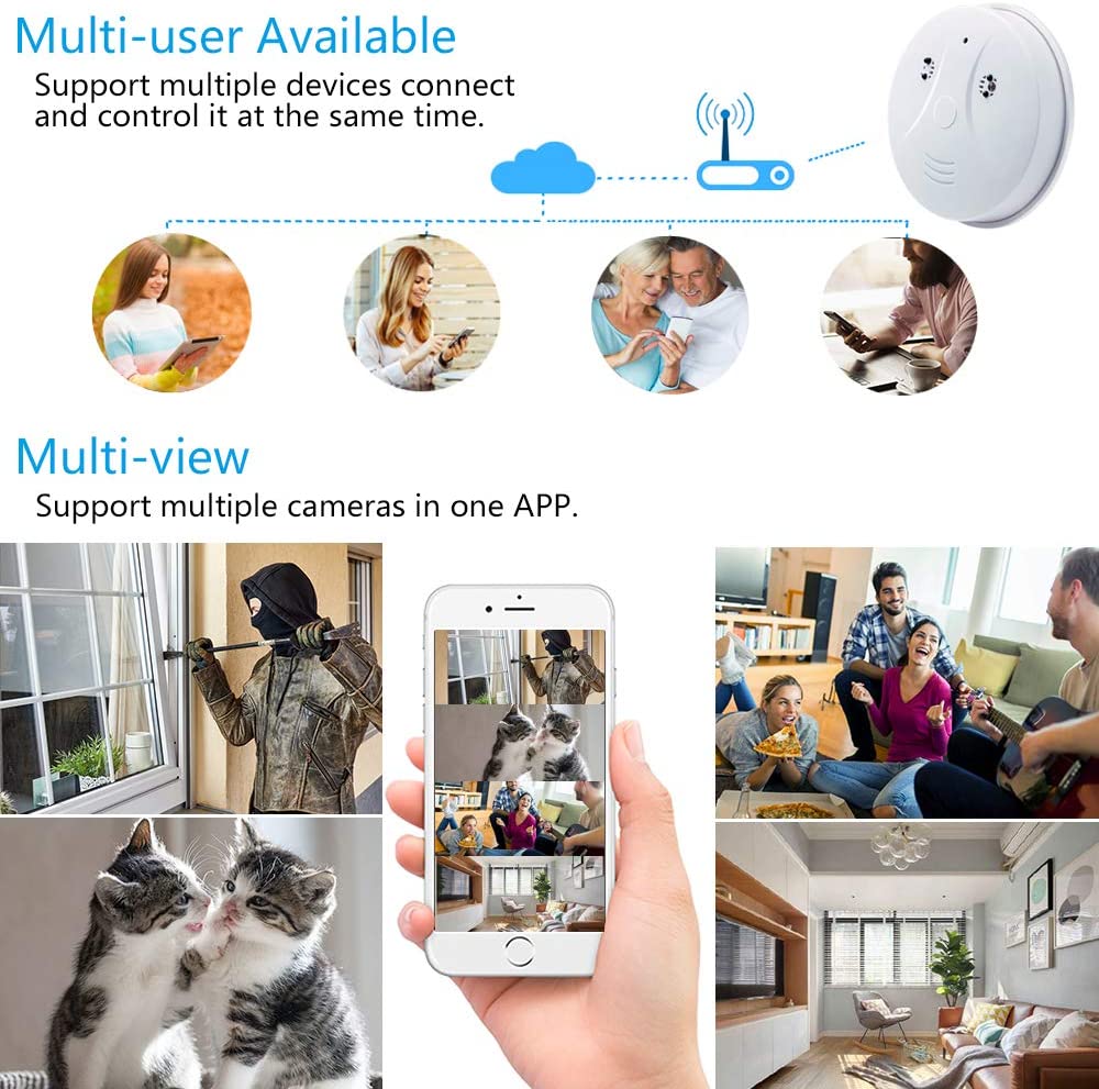 New Wireless Spy Smoke Detector HD Camera with WiFi and Motion Detection. NEW