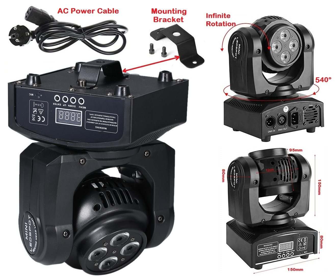 Professional Double Faced Disco Moving Head DMX512 Stage, DJ Party Light. NEW