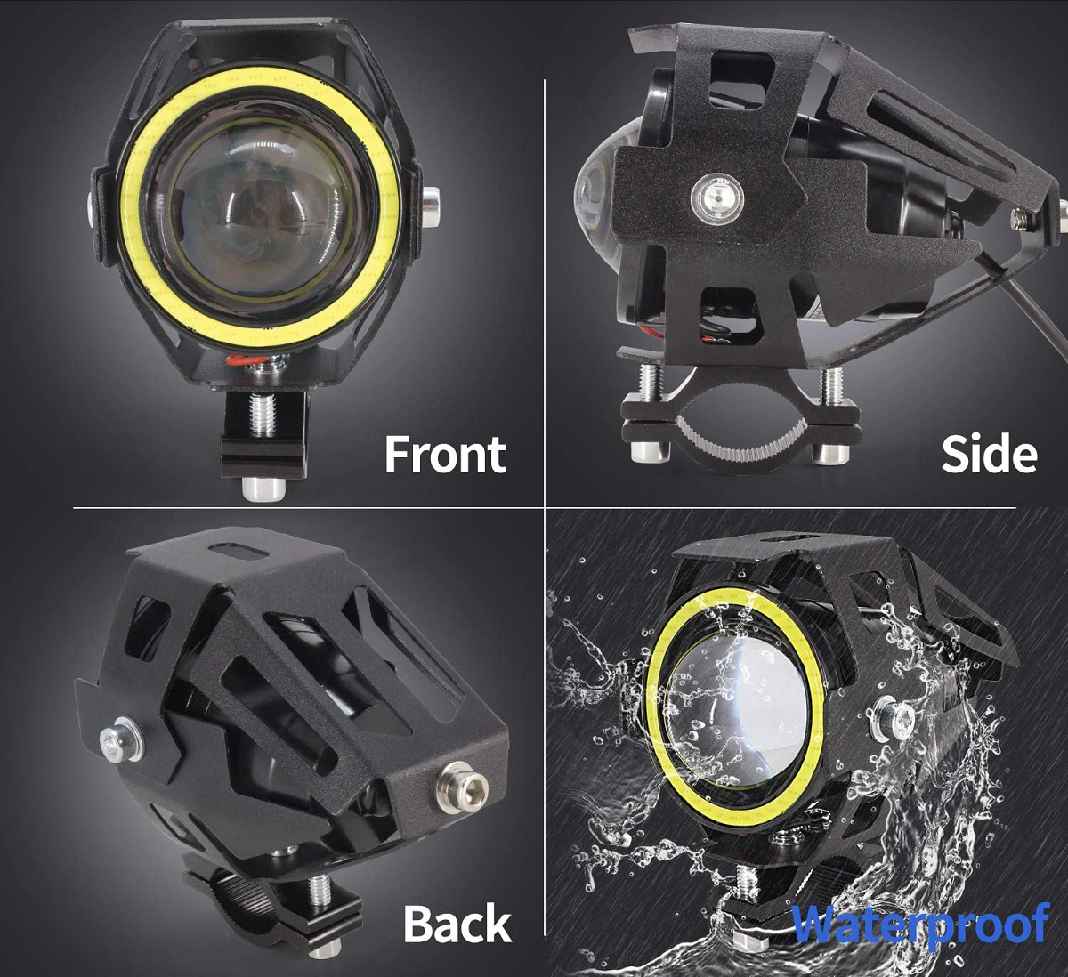 LED Angel Eye Spotlights, Devil Eye Universal Auxiliary Halo Ring Spotlights NEW