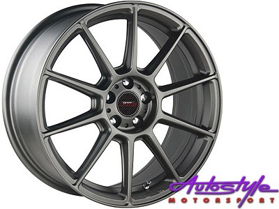 17″ A-Line Spree 5/114 Charcoal Grey Alloy Wheels