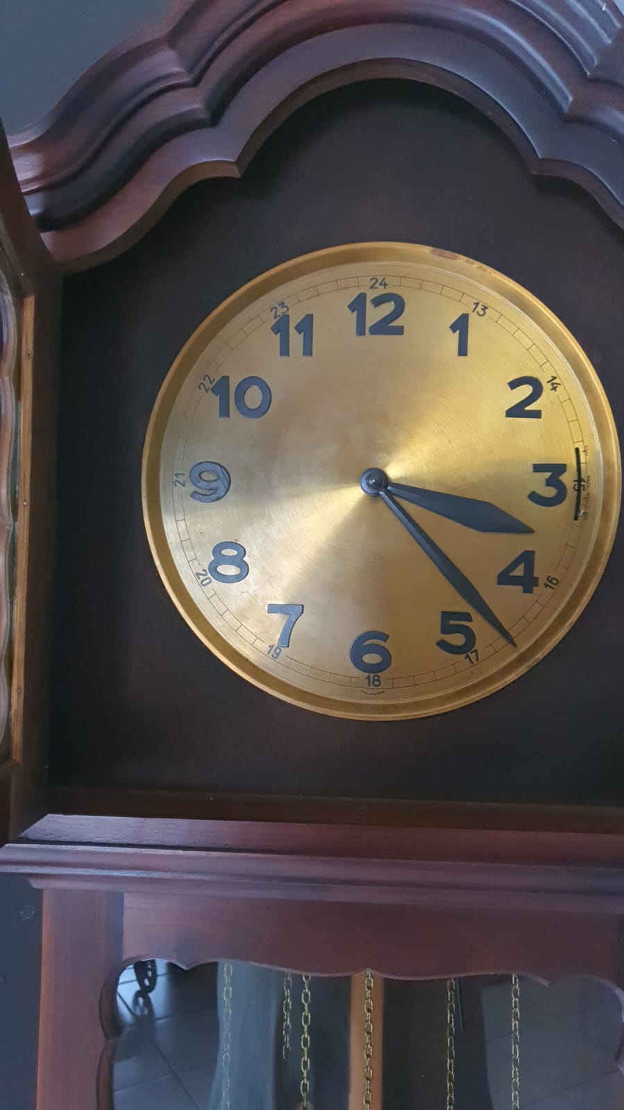 Antique German hand crafted grandfather clock. Swarthout from Knysna
