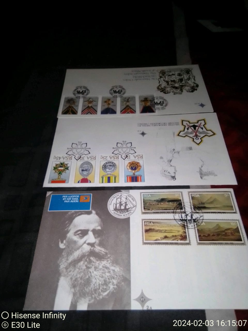 box full of stamps