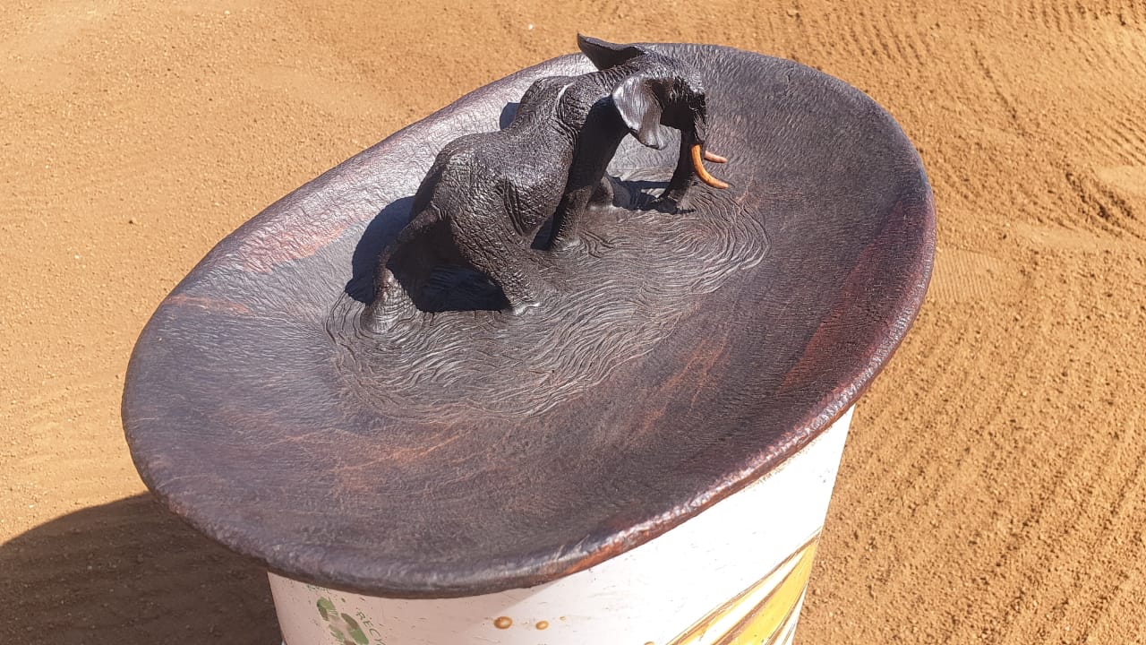 Fine art,wildlife carvings,on Ironwood