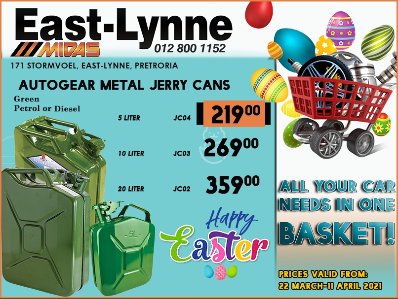 Autogear Metal Jerry Cans at these LOW prices!