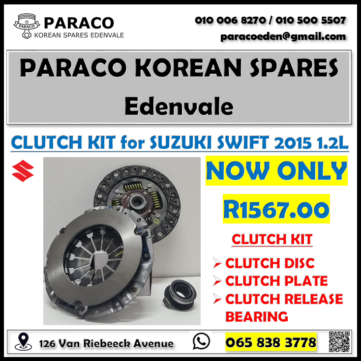 CLUTCH KIT FOR SUZUKI SWIFT 2015 1.2L - Private Seller