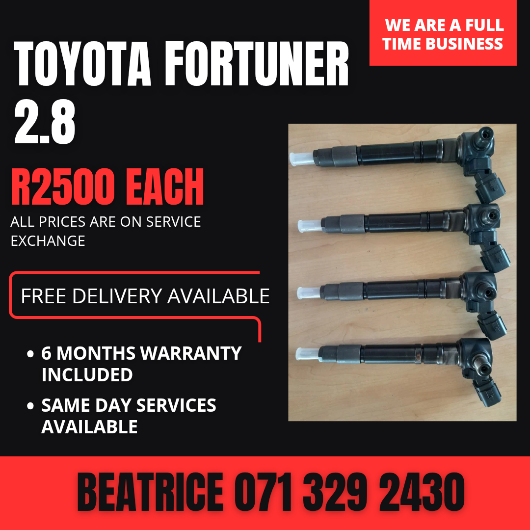 TOYOTA FORTUNER 2.8 INJECTORS FOR SALE WITH WARRANTY - Private Seller TOYOTA FORTUNER 2.8 INJECTORS FOR SALE WITH WARRANTY - Private Seller