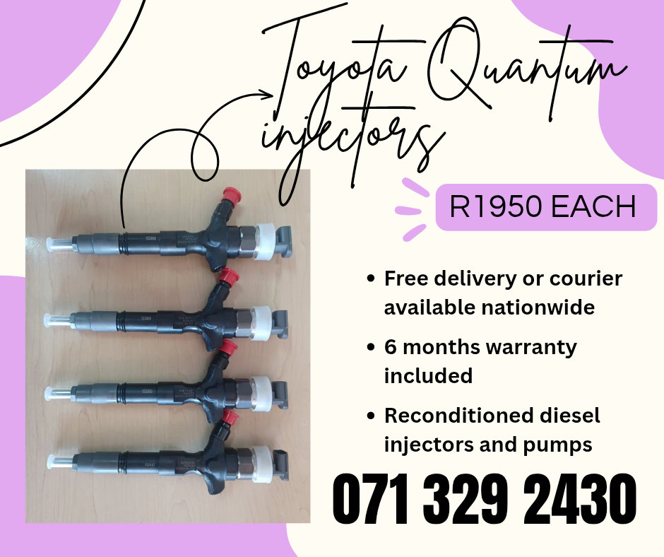 TOYOTA QUANTUM 2.5 INJECTORS FOR SALE WITH WARRANTY - Private Seller TOYOTA QUANTUM 2.5 INJECTORS FOR SALE WITH WARRANTY - Private Seller