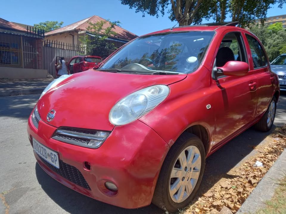 2008 NISSAN MICRA 1.2 PETROL,  MANUAL TRANSMISSION, MAROON COLOR, MILEAGE