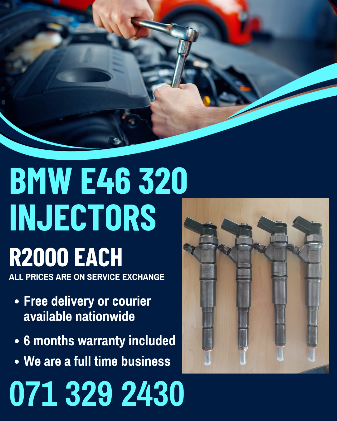 BMW E46 320 INJECTORS FOR SALE WITH WARRANTY - Private Seller BMW E46 320 INJECTORS FOR SALE WITH WARRANTY - Private Seller