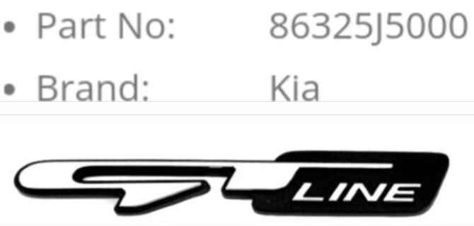 KIA GT Line back badge emblem sticker - Private Seller KIA GT Line back badge emblem sticker - Private Seller