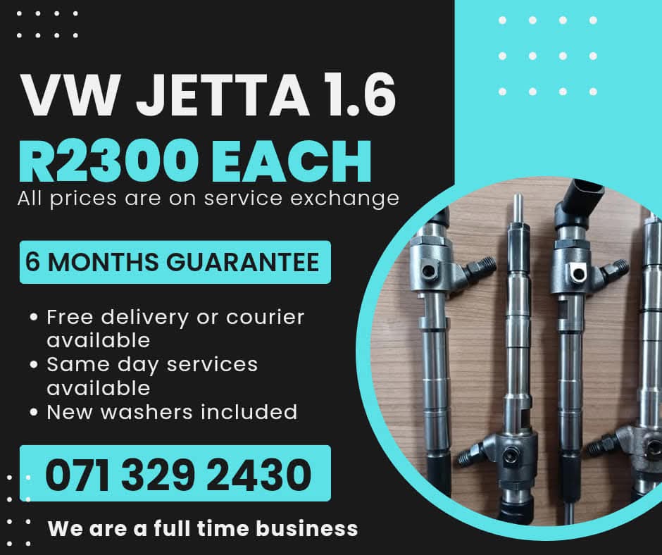 VW JETTA 1.6 DIESEL INJECTORS FOR SALE WITH WARRANTY - Private Seller VW JETTA 1.6 DIESEL INJECTORS FOR SALE WITH WARRANTY - Private Seller