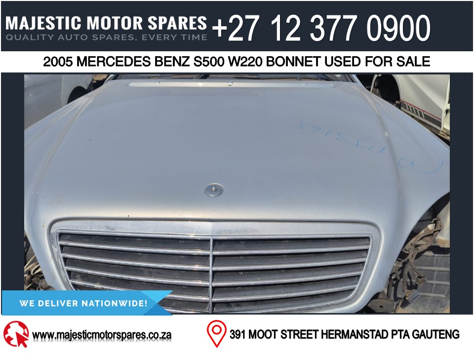 Mercedes Benz S500 W220 2005 Bonnet – Hood for sale used - Private Seller Mercedes Benz S500 W220 2005 Bonnet – Hood for sale used - Private Seller