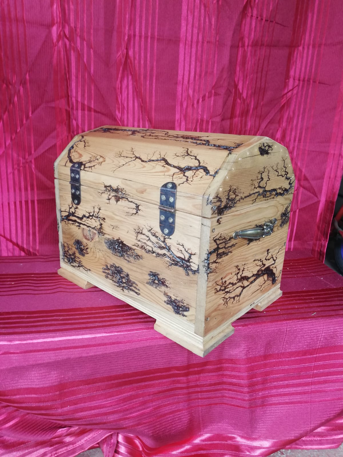 Solid Oregon Pine Wooden Jewellery Box