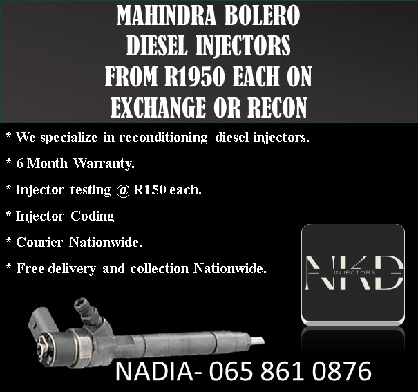 Mahindra Bolero diesel injectors for sale or recon - Private Seller Mahindra Bolero diesel injectors for sale or recon - Private Seller