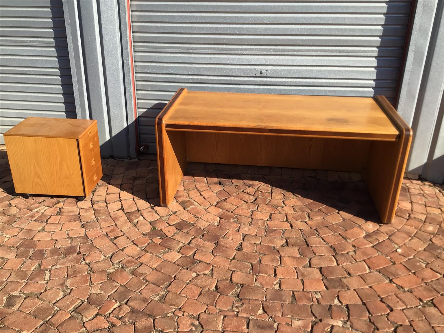 large solid wood office desk