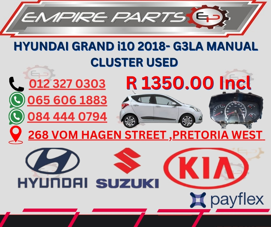 HYUNDAI GRAND i10 2018- G3LA MANUAL CLUSTER - Private Seller HYUNDAI GRAND i10 2018- G3LA MANUAL CLUSTER - Private Seller