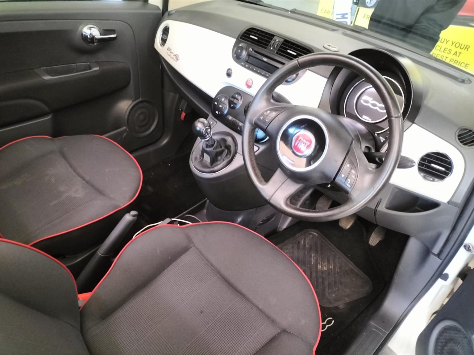 2015 FLAT 500C SPORT CONVERTABLE MANUAL WHITE PETROL52.000KM