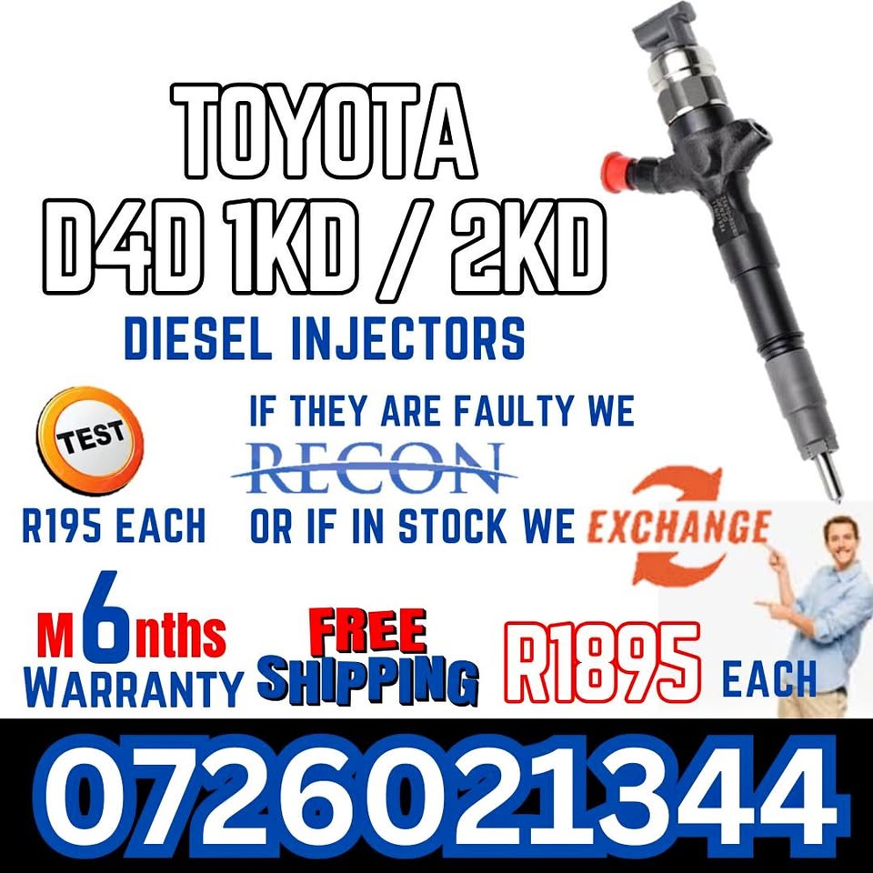 Toyota D4D 1KD / 2KD diesel injectors for sale
