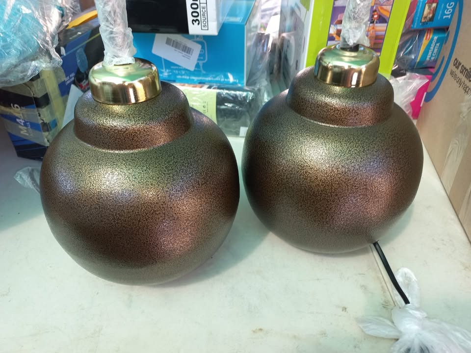 Antique looking tin base Lamps