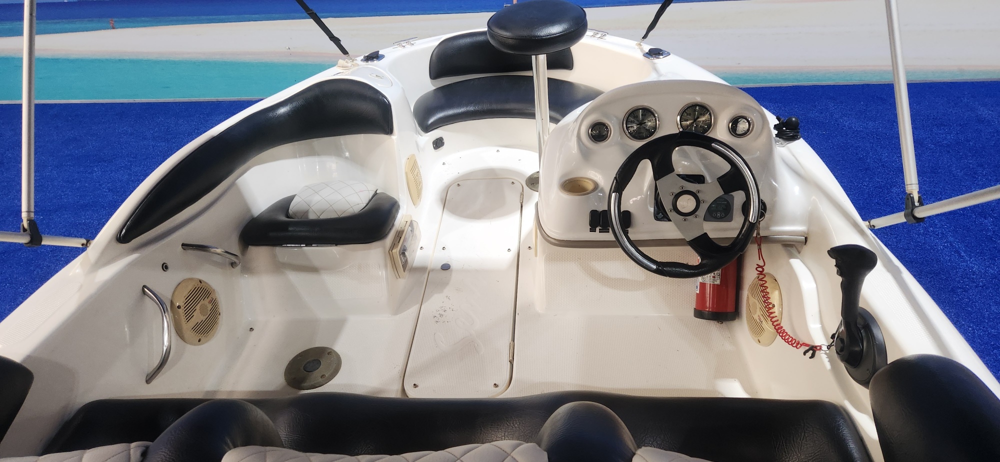 SENSATION 1450 SPORT ON TRAILER 90 HP MERCURY TRIM