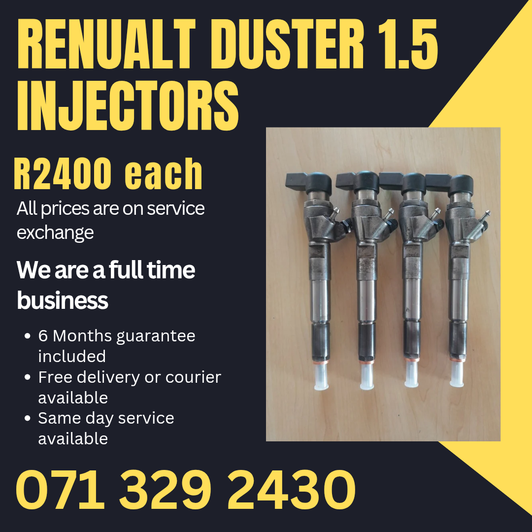 RENUALT DUSTER 1.5 DIESEL INJECTORS FOR SALE WITH WARRANTY - Private Seller RENUALT DUSTER 1.5 DIESEL INJECTORS FOR SALE WITH WARRANTY - Private Seller