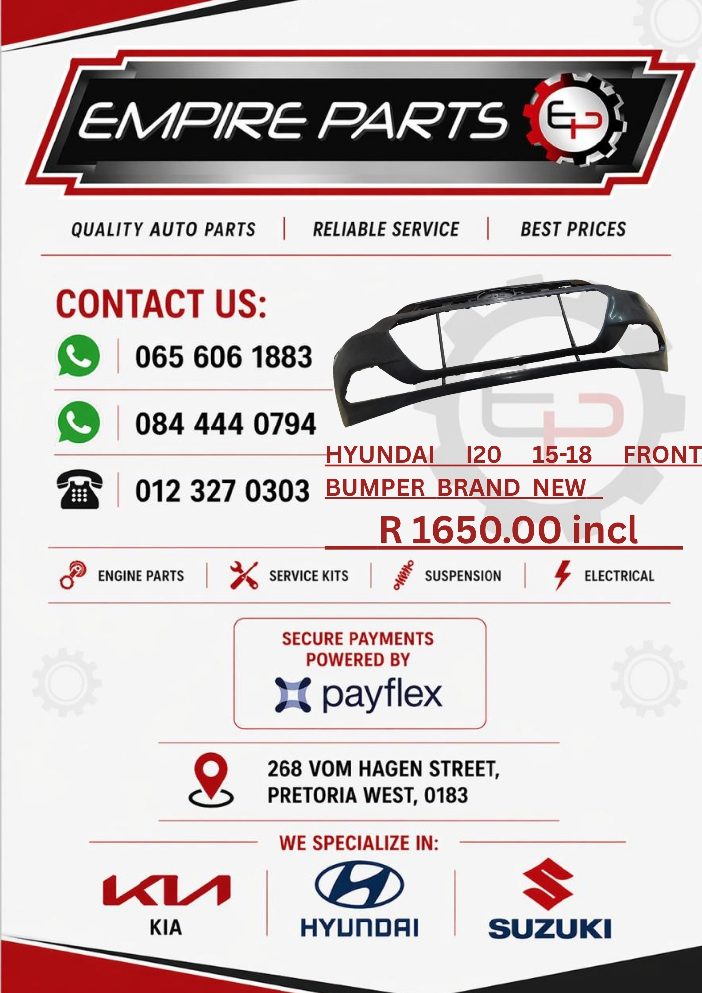 HYUNDAI I20 2015-2018 FRONT BUMPER NEW FOR SALE - Private Seller HYUNDAI I20 2015-2018 FRONT BUMPER NEW FOR SALE - Private Seller