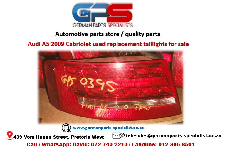 Audi A5 2011 Cabriolet used replacement taillights for sale - Private Seller Audi A5 2011 Cabriolet used replacement taillights for sale - Private Seller