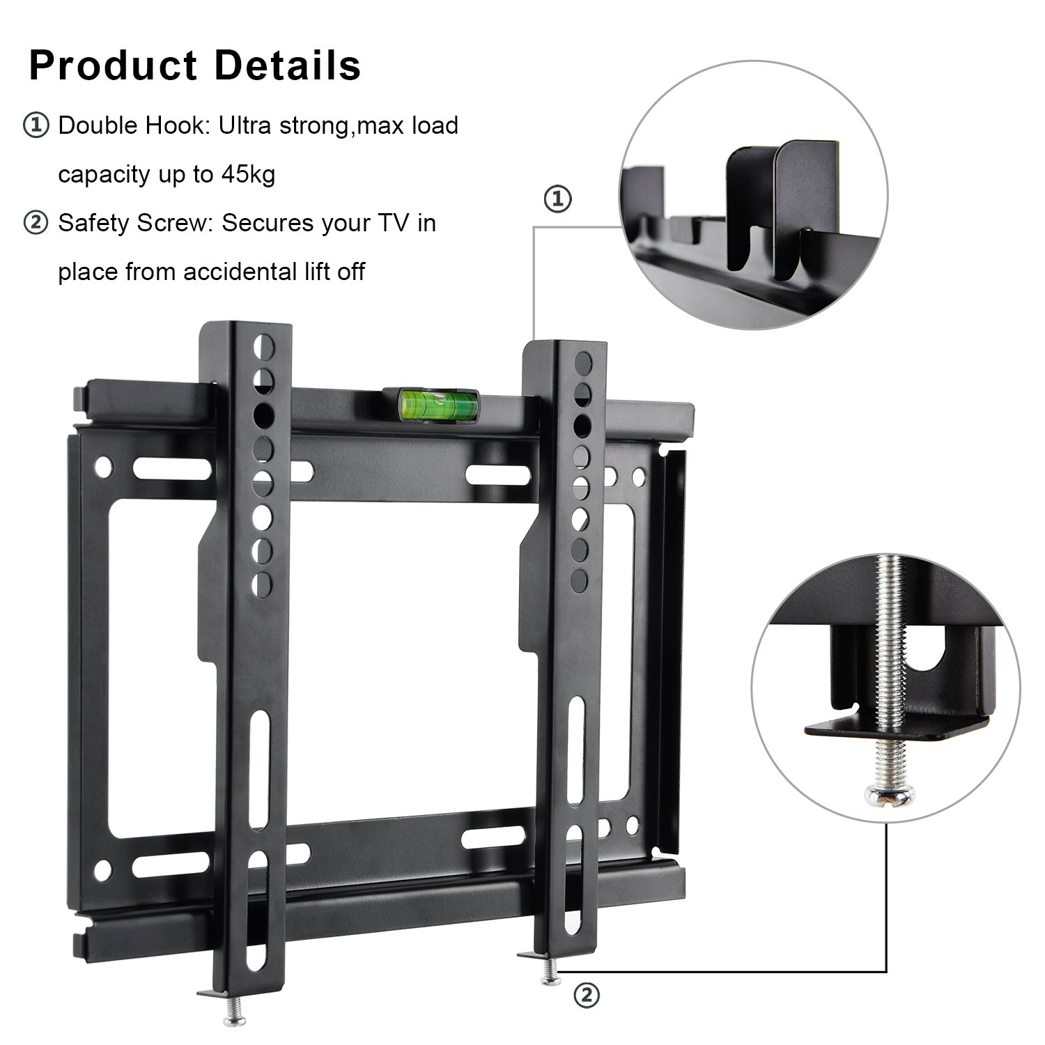 TV Wall Mount Bracket, Flat Panel TV Wall Bracket 14" ~ 42" inches. Brand New