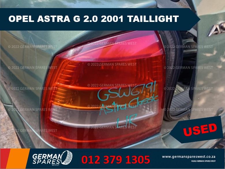 OPEL ASTRA G 2.0 2001 USED TAILLIGHT FOR SALE - Private Seller OPEL ASTRA G 2.0 2001 USED TAILLIGHT FOR SALE - Private Seller
