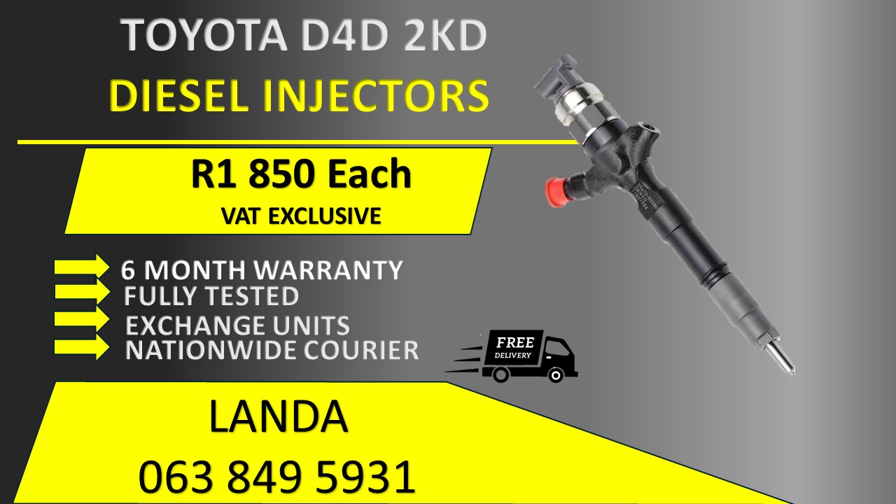 TOYOTA D4D 2KD DIESEL INJECTORS FOR SALE OR RECON WITH 6 MONTH WARRANTY - Private Seller TOYOTA D4D 2KD DIESEL INJECTORS FOR SALE OR RECON WITH 6 MONTH WARRANTY - Private Seller